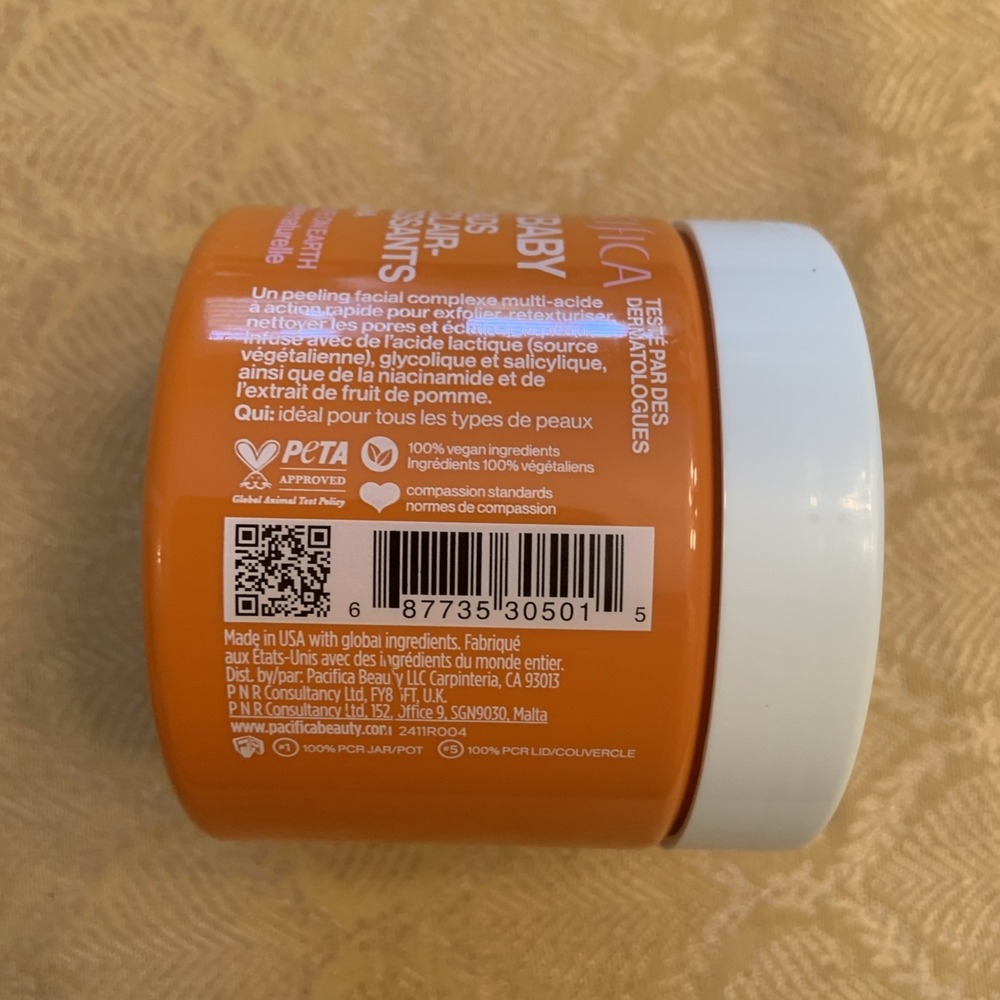 Pacifica Glow Baby Brightening Peel Pads 10% AHA + BHA - 60 Pads SEALED - Picture 3 of 4